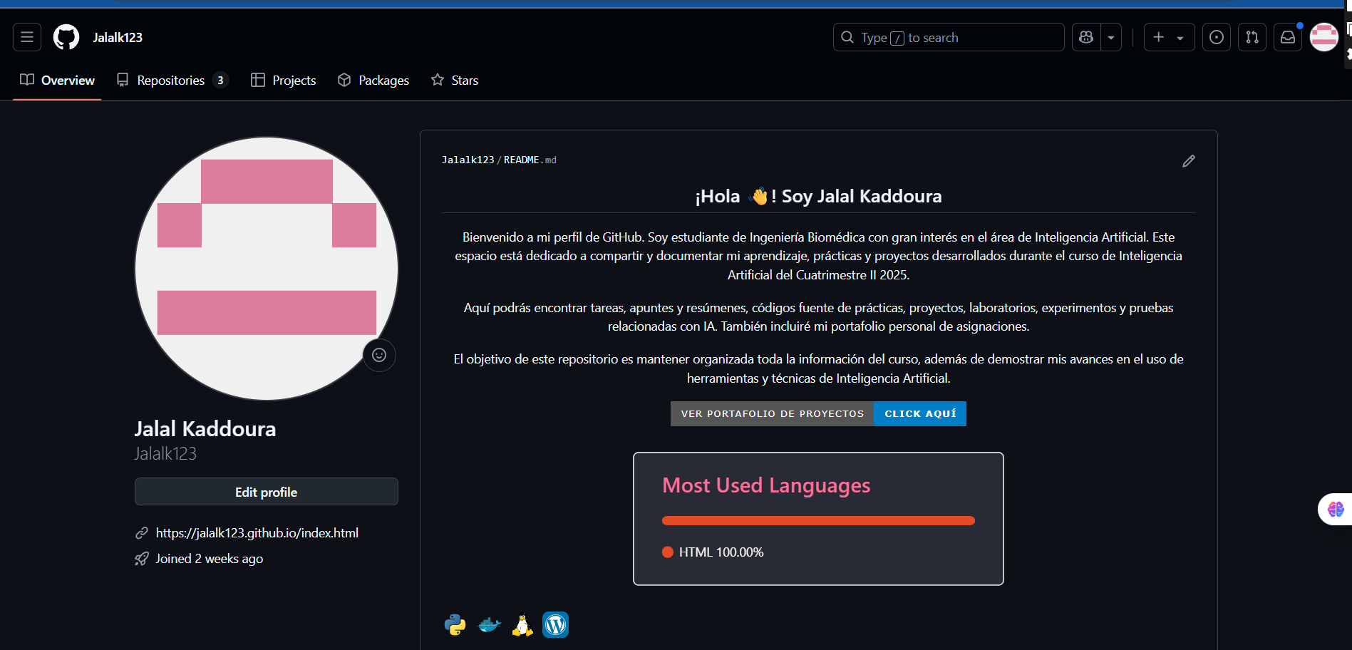 Captura del Dashboard